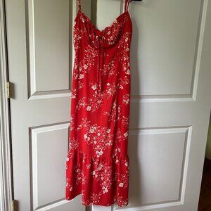 Park & Fifth Smithe Red Floral Midi Dress